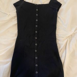 Urban outfitters basic black mini dress